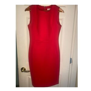 NWOT Calvin Klein Dark Pink Fitted Sleeveless Size 10 Dress